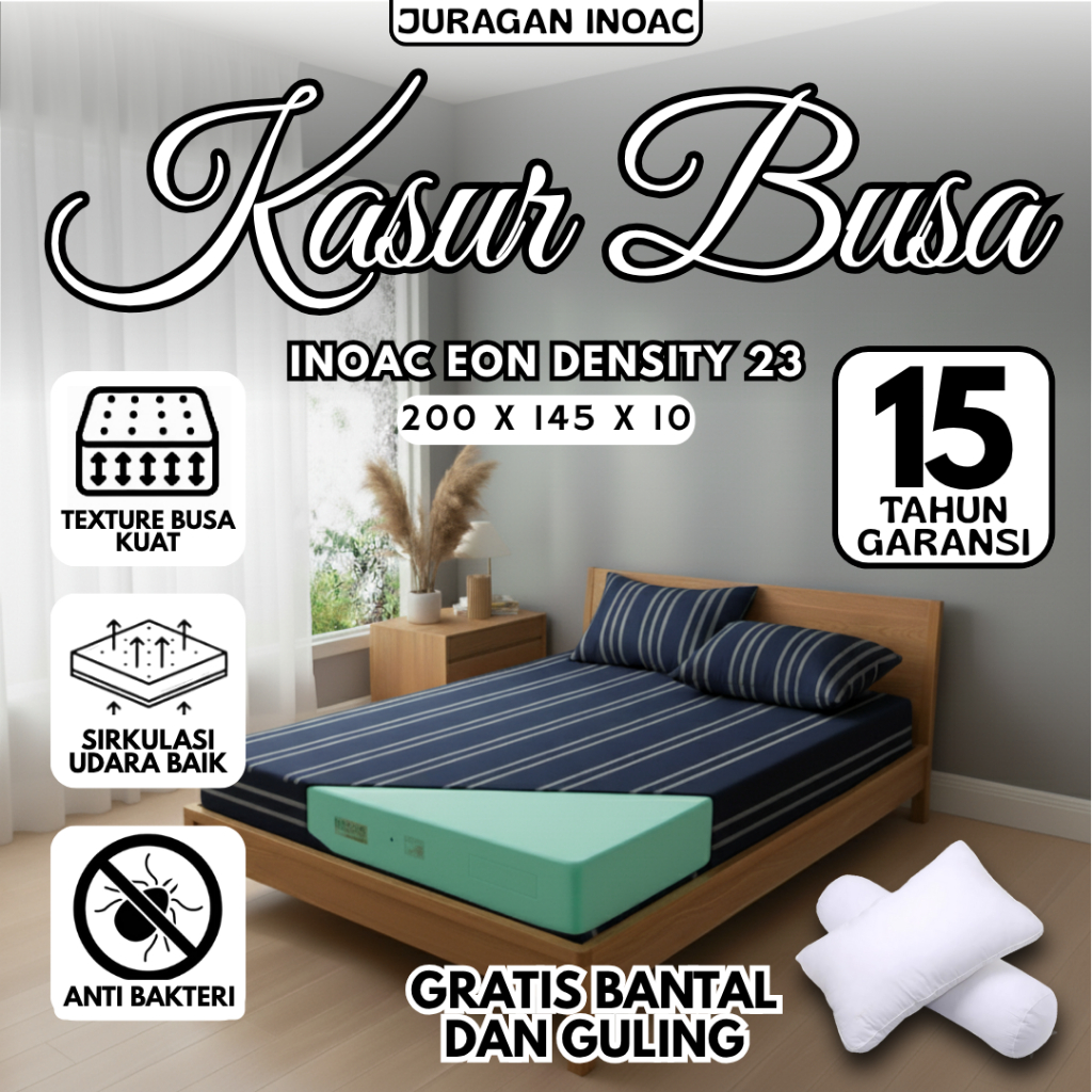 [200x145x10] Kasur Busa Inoac Asli No 3 Tebal 10 cm Garansi 20 Tahun Murah - Juragan Inoac