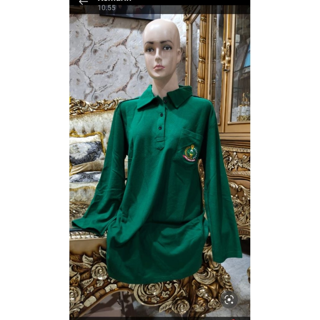 baju olahraga persit hijau pekat