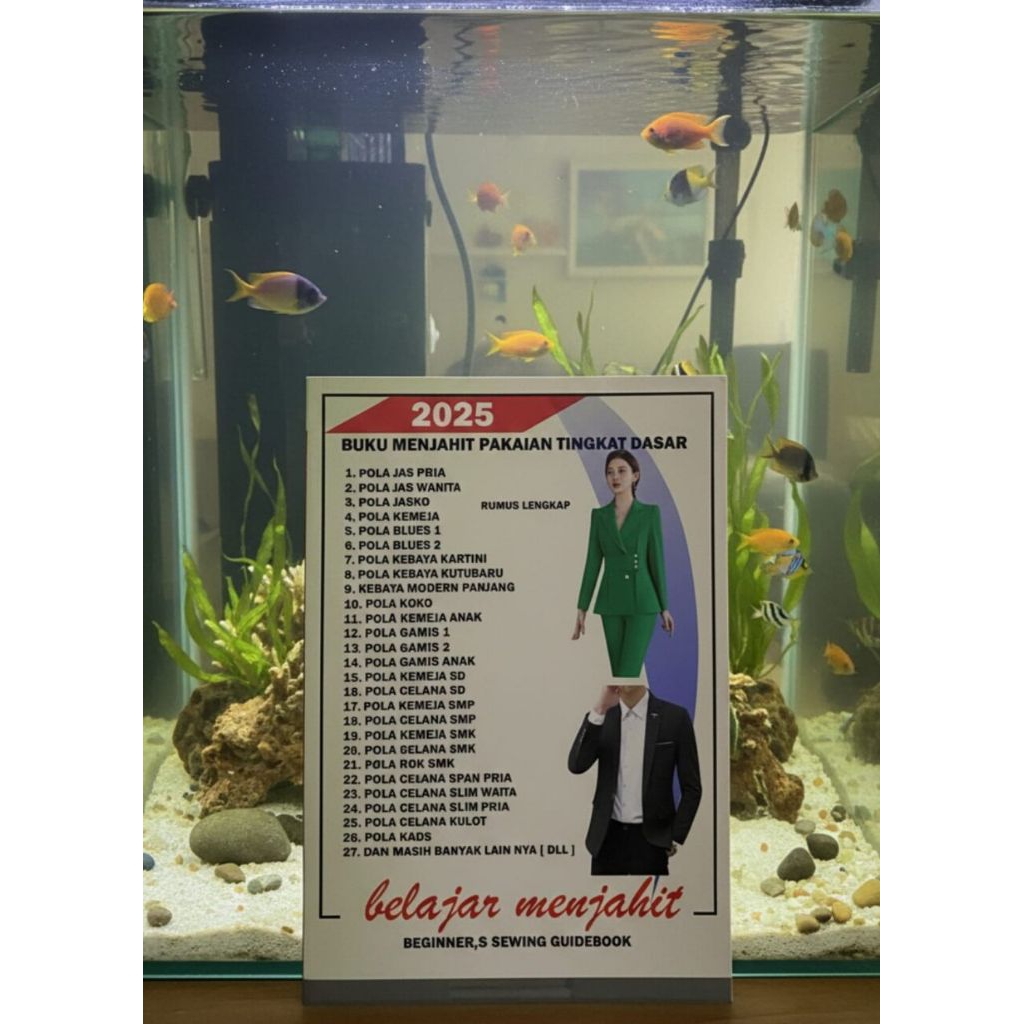 Buku pola jahit isi 27pola buku tingkat dasa pemula lengkap rumus