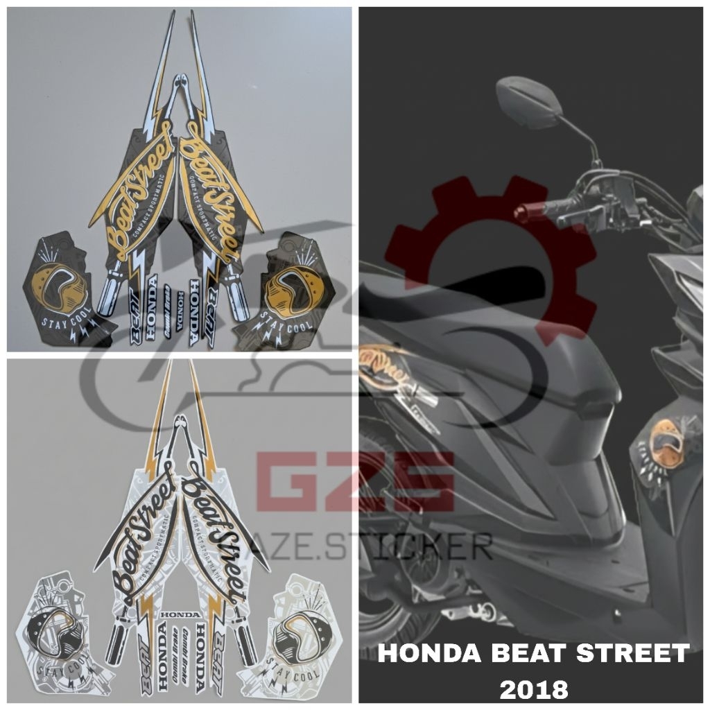 STICKER STRIPING MOTOR HONDA BEAT STREET 2018