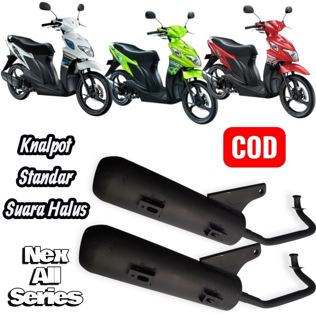 Knalpot Standar Nex Karbu / Nex Injeksi / Spin 125 / Fino Karbu / Moi | Suara Halus