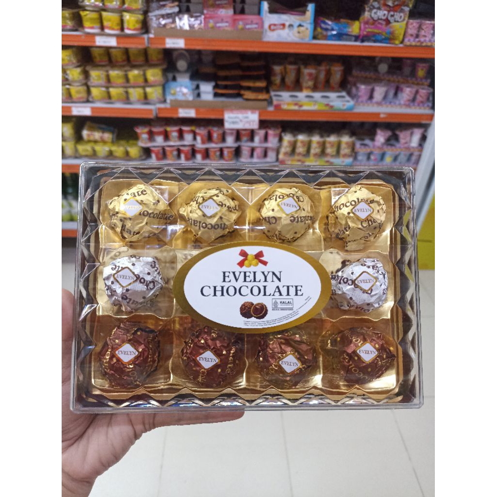 evelyn chocolate 150gr produk naraya halal