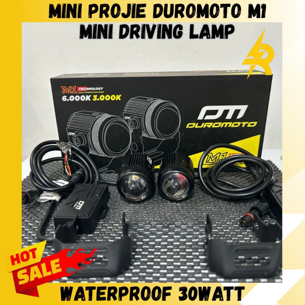 DUROMOTO M1 Lampu Led Proyektor Motor Mobil Driv