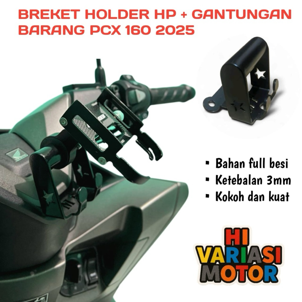 breket holder pcx 160 2025 - gantungan barang pcx 160 2025 holder hp gup p30