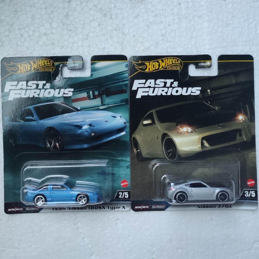 HotWheels Fast&Furious Nissan 180SX Type X - 370Z / FF Premium Ban Karet Hot Wheels JDM [Koleksi, Mo