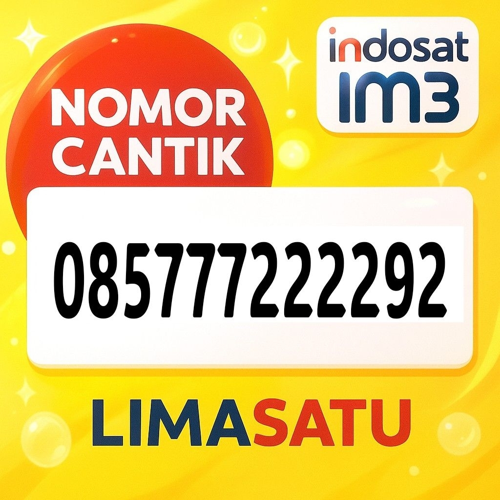 Kartu Perdana Nomor Cantik Indosat IM3 Triple Kwartet 777 22222