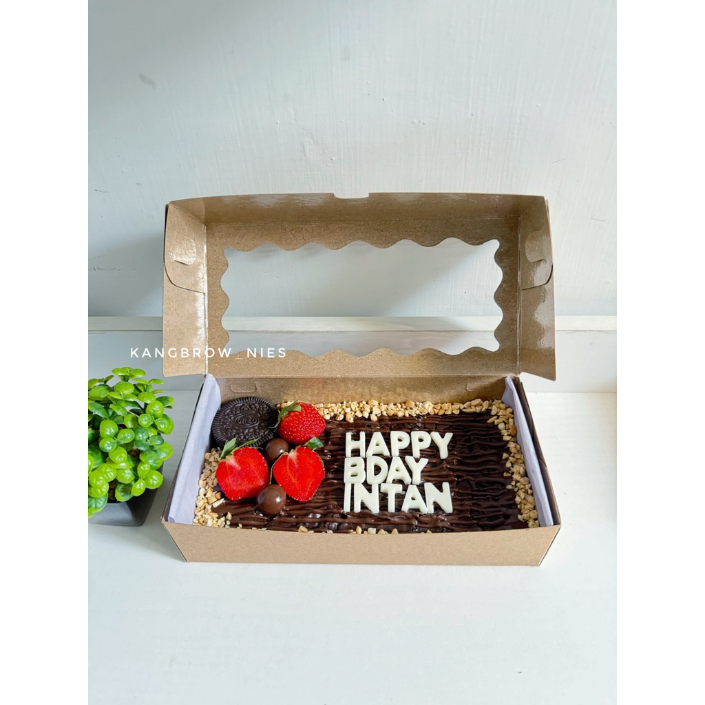 Fudgy brownies medan / kue ulang tahun