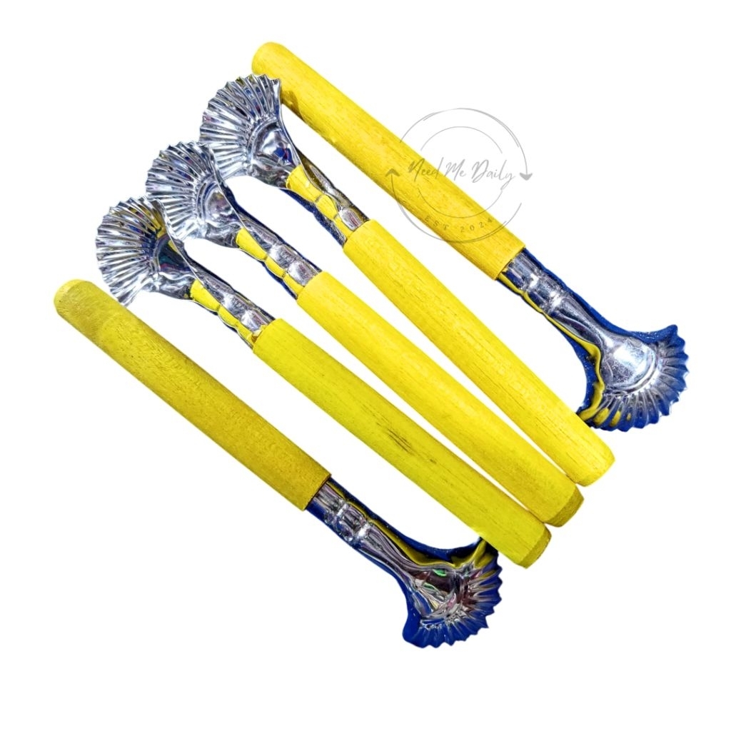 SENDOK KEROKAN ES STAINLESS GAGANG KAYU | ES BUAH | SERUTAN KELAPA MUDA | SERUT JELLY | DEGAN | COCK