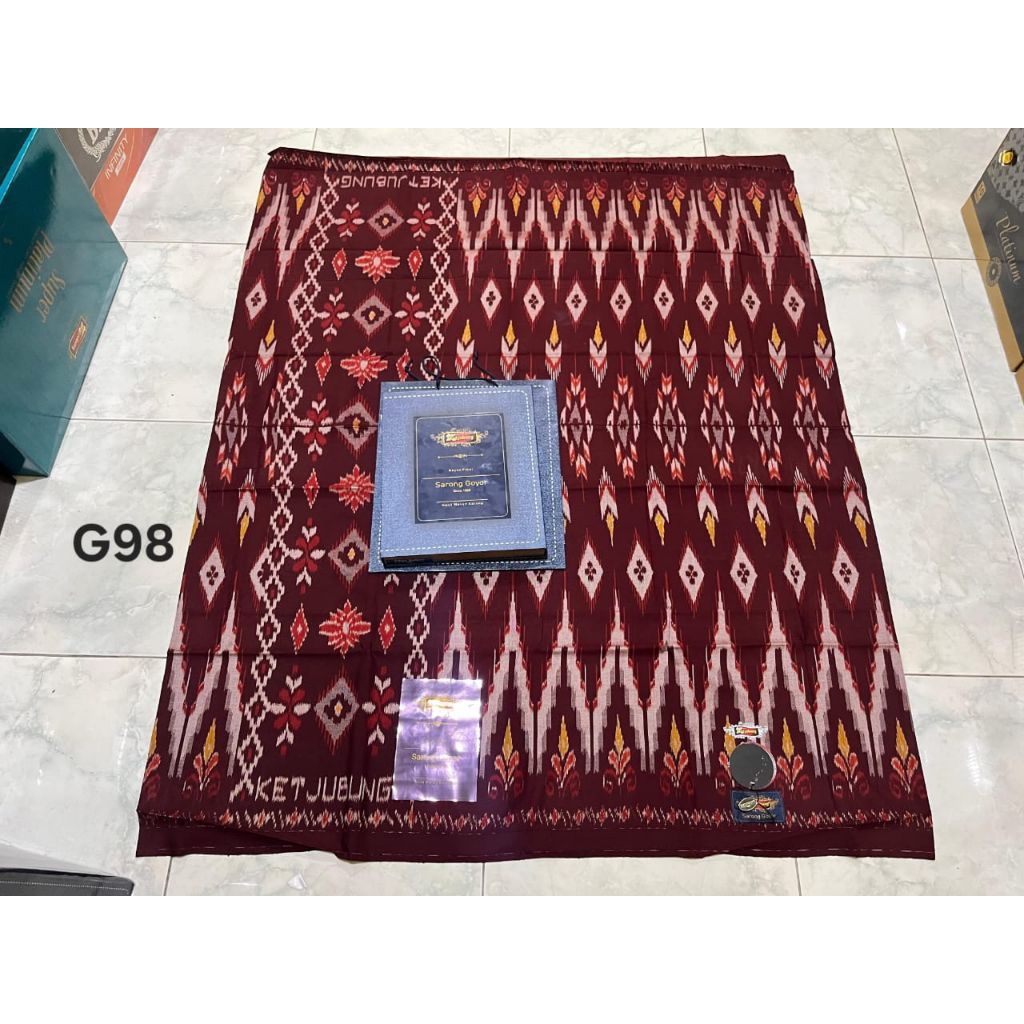 Sarung Ketjubung Goyor Red | Grade Gold