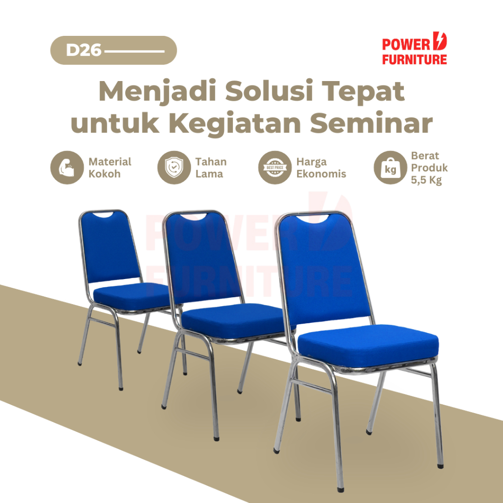 Kursi Susun Acara D26 - Kursi Seminar | Kursi Susun Polaris | Kursi Susun Futura