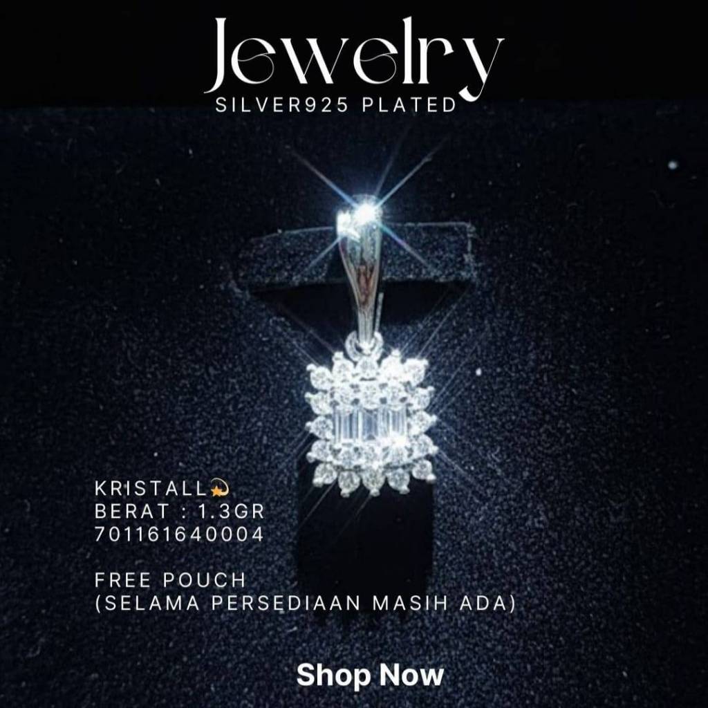 Liontin Kotak Simple dan Unik Asli Perak925 FG155