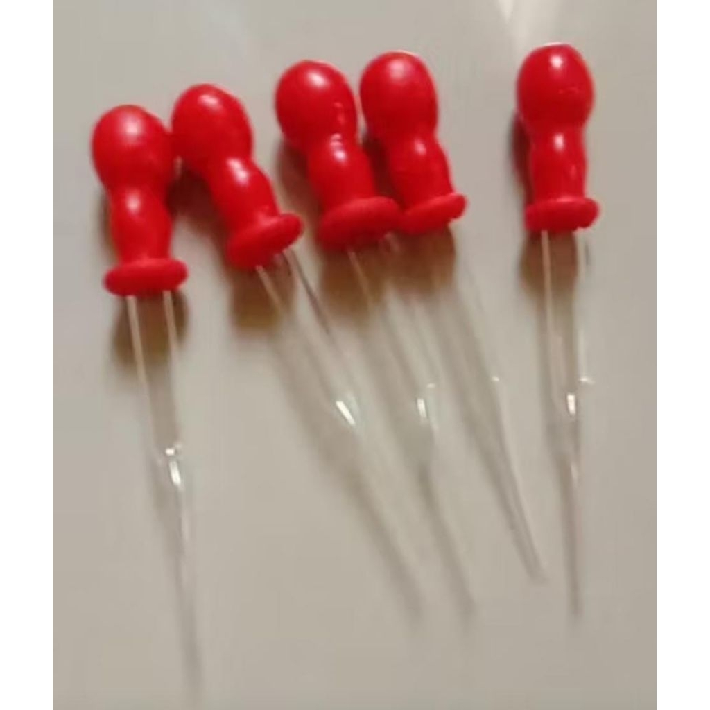 Pipet Drop Tetes Kaca Pyrex Dot Merah Original