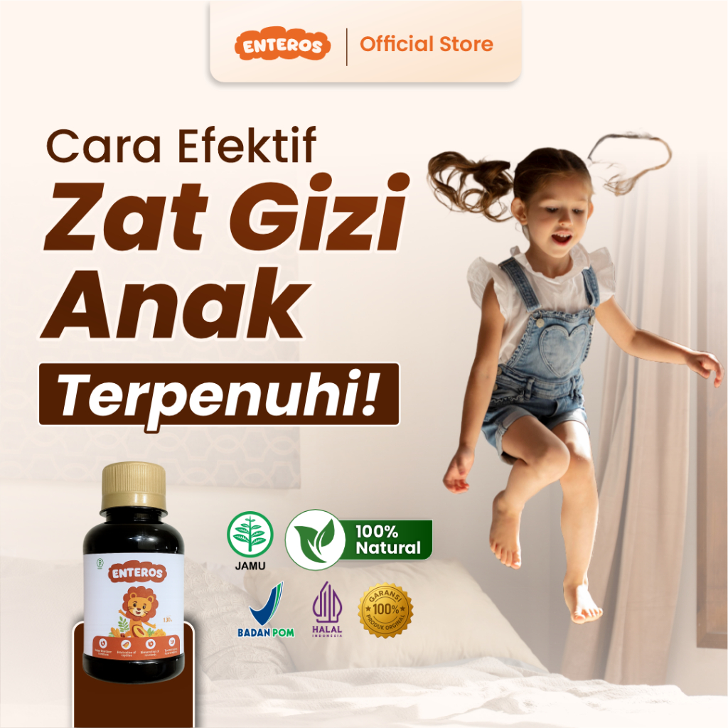 Enteros - Sari Kurma Penuhi Nutrisi dan Zat Besi Anak | Halal BPOM 130ml