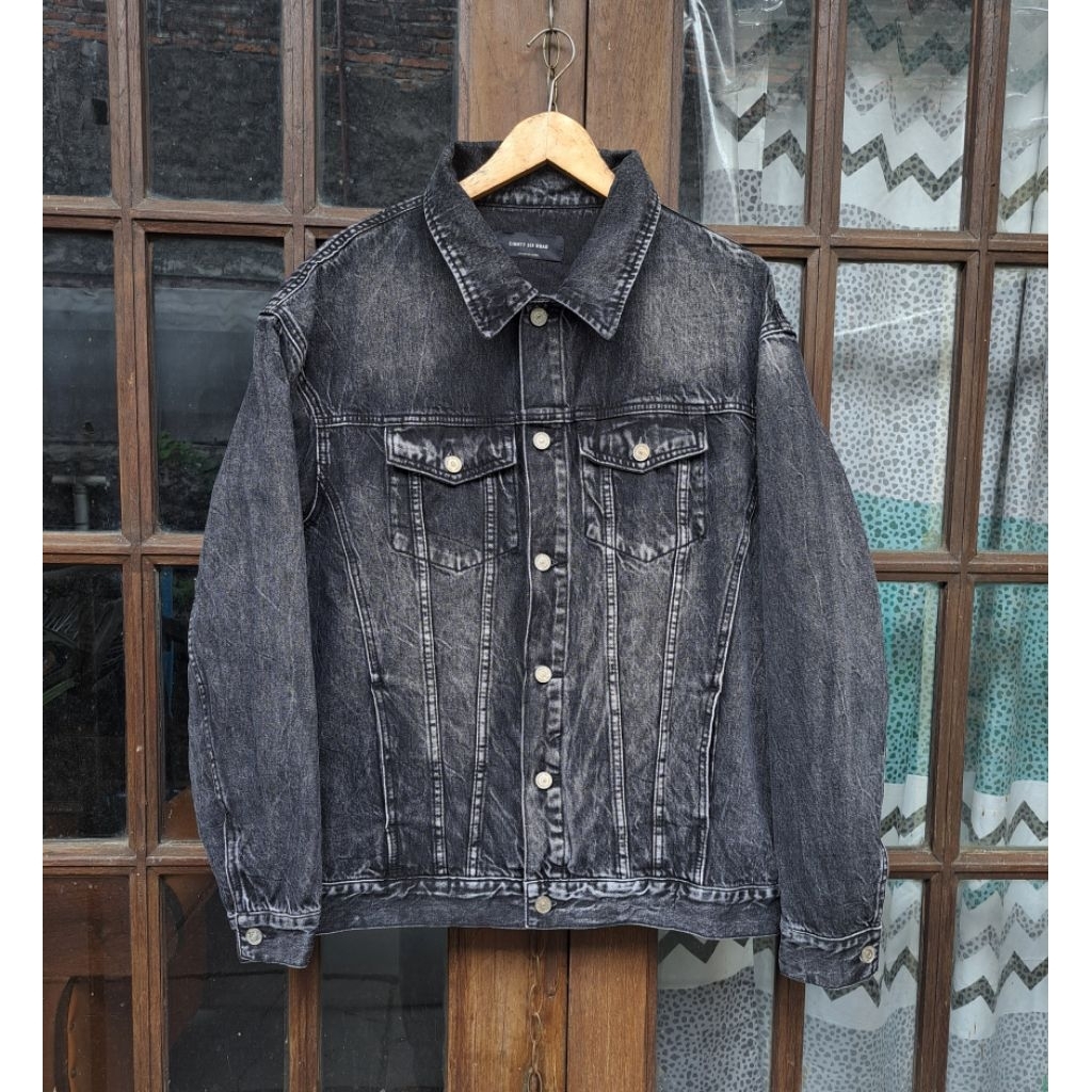 Eighty Six Road Denim Jacket Jeans Snow Black Mens Large