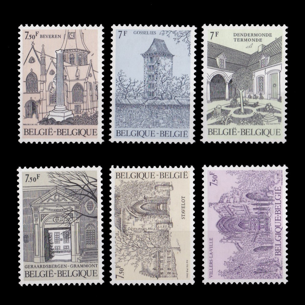 Prangko Belgia 1982 Tourism 6v Mnh Tahun 1982 Topik Tourism Nilai 6v Kondisi Mnh