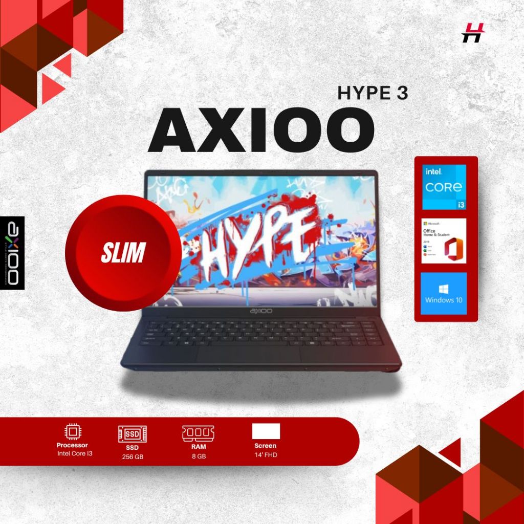AXIOO MAYBOOK HYPE 3 | INTEL CORE i3 | RAM 8GB | SSD 256GB | DISPLAY 14 INCHI