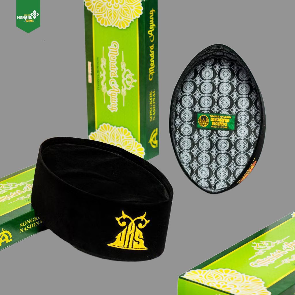 Peci Uas Original Kopiah Songkok Hitam Motif logo Ustadz Abdul Somad Anak Dan Dewasa