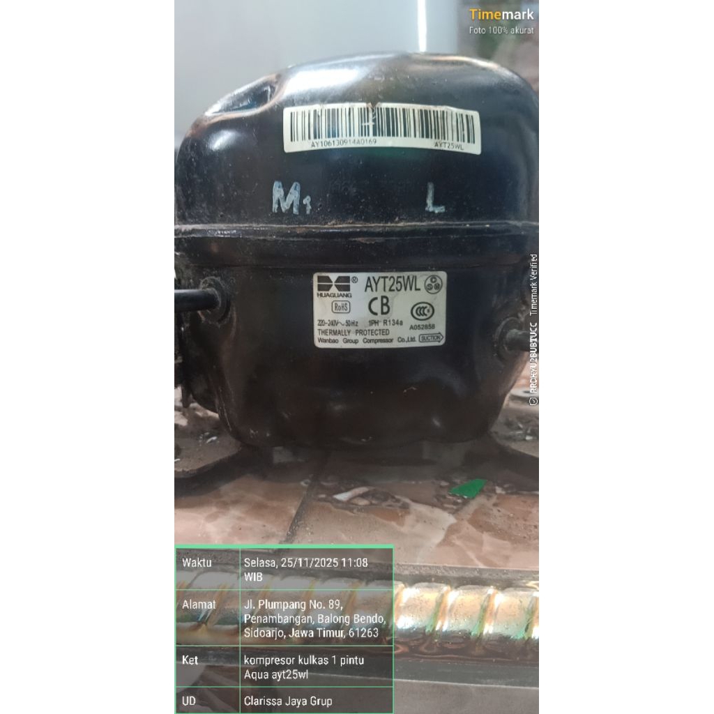 kompresor kulkas 1 pintu Aqua ayt25wl