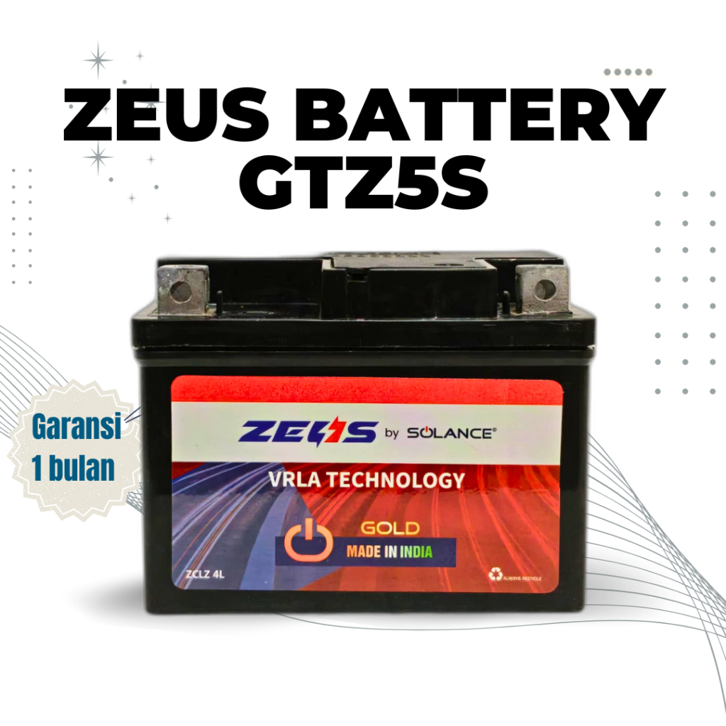 Aki Motor Zeus GTZ5S Honda + Revo 100 + New Revo 110 +Absolut Revo