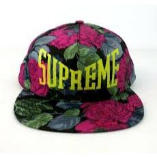 SUPREME FLORAL 5-PANEL BLACK