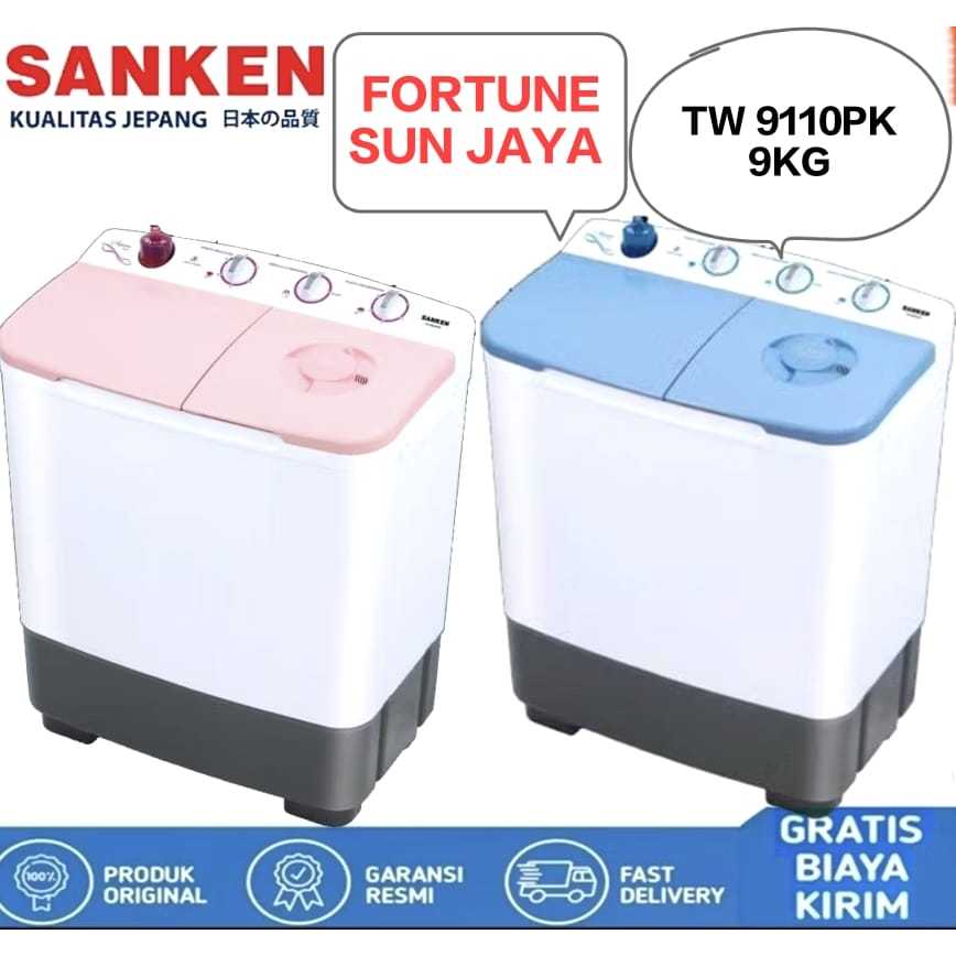 Mesin Cuci 2 Tabung SANKEN TW-9110 / TW-8663 / TW-8827 / TW-8600
