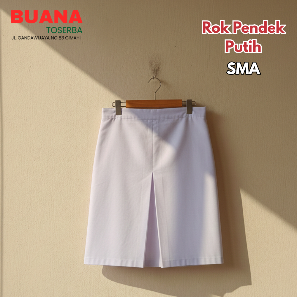 Rok SMA Pendek Putih Span