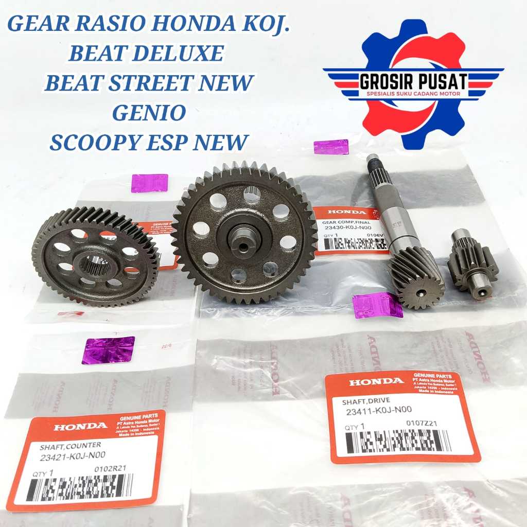 GIGI RASIO HONDA KOJ BEAT DELUXE GEAR RASIO SET GENIO GIR RASIO BEAT STREET NEW GIR RASIO SCOOPY NEW