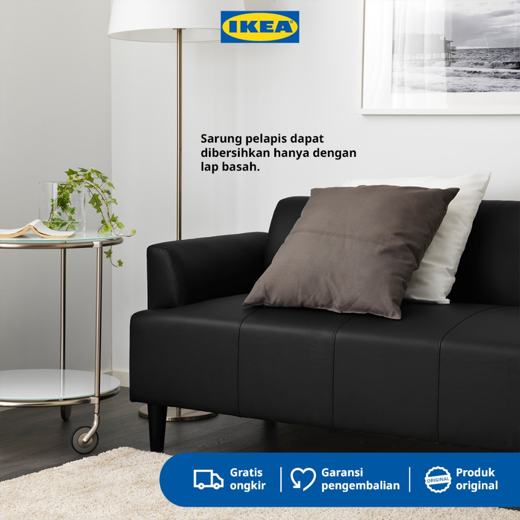 IKEA HEMLINGBY Sofa 2 Dudukan Bomstad Hitam Minimalis