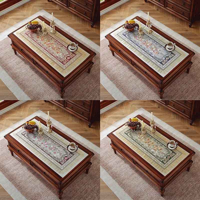 Taplak Meja Tamu Elegan: Anti Noda & Minyak, Berbahan Kain Bertekstur Rami yang Natural dan Mewah / 