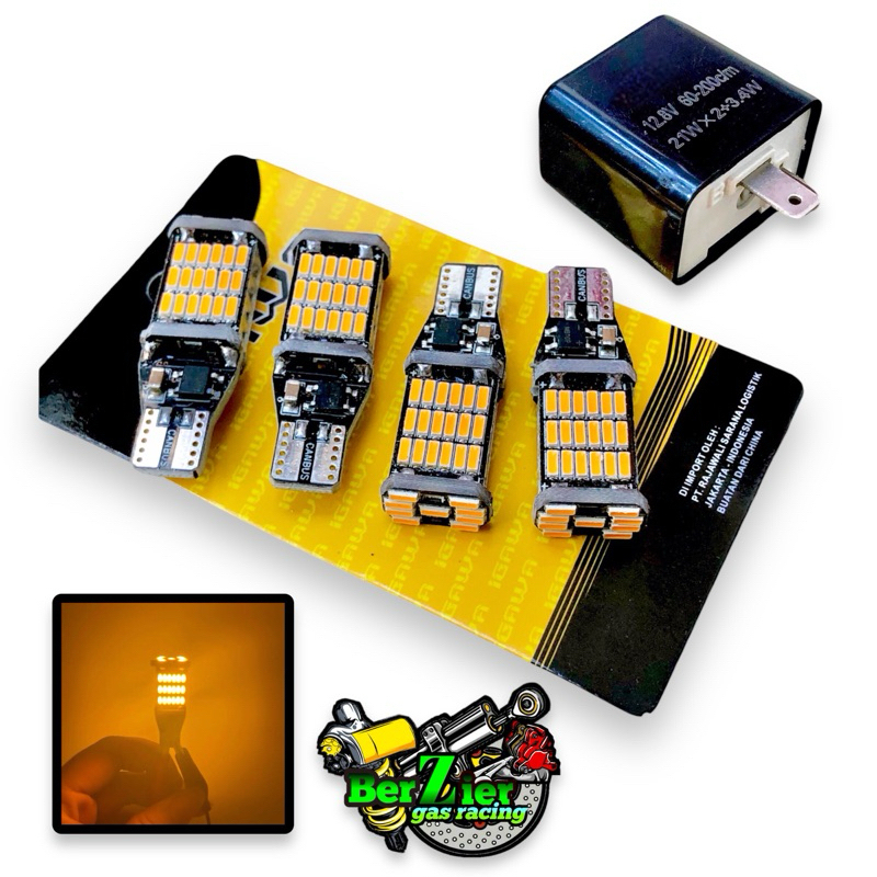 PROMO 1 PAKET LAMPU SEIN SEN DAJJAL 45MATA SUPER TERANG DAN FLASER SEN / LAMPU SEN DAJJAL