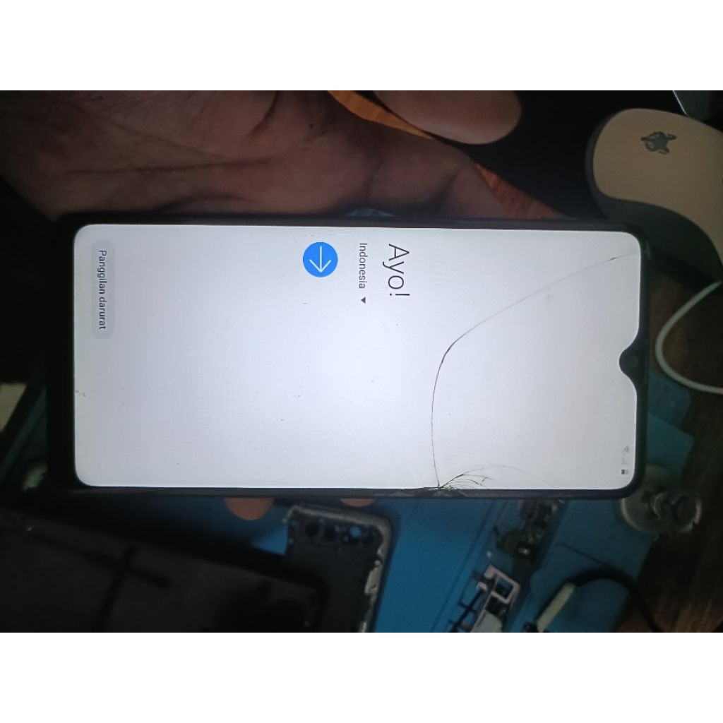 unit mesin Samsung a20s 3/32 minus lcd retak