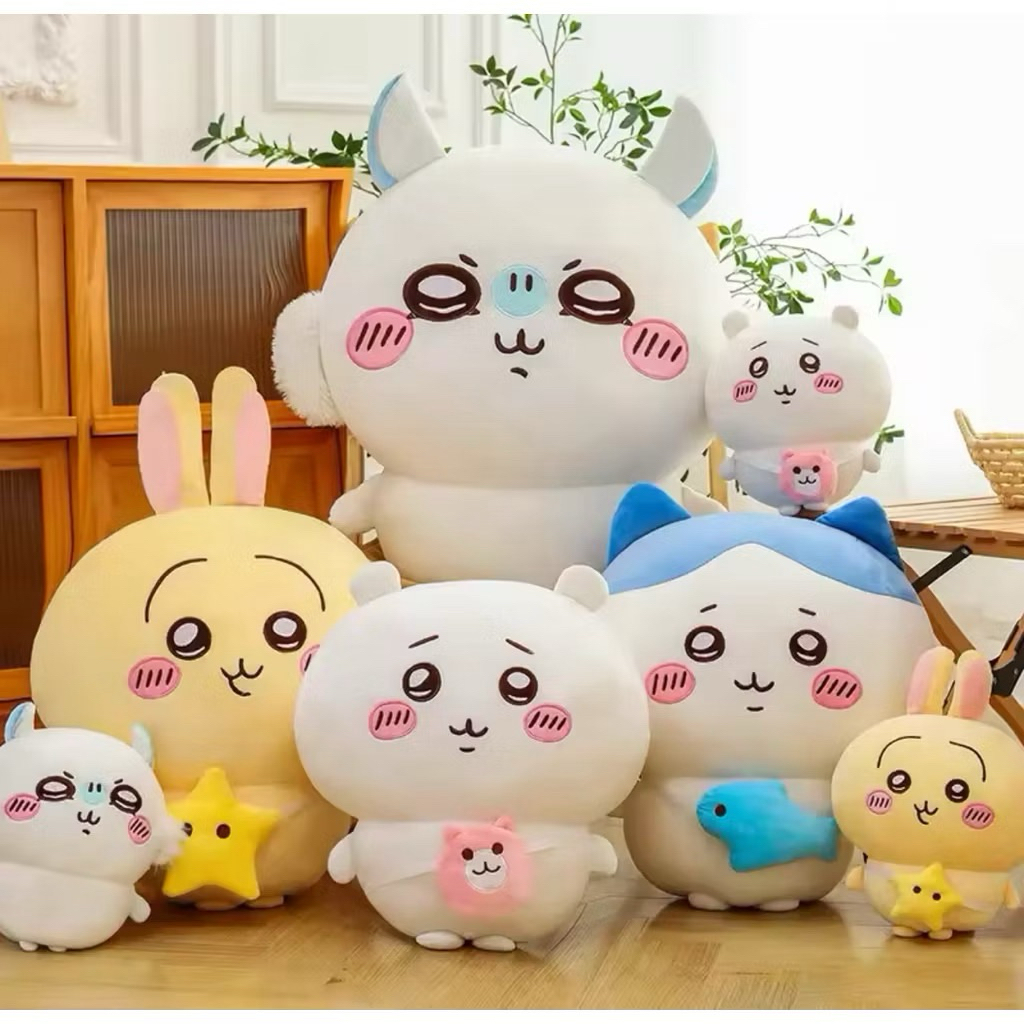 Boneka Usagi Chiikawa Hachiware Momonga Tas Import Lucu Mainan Boneka Chiikawa Usagi Hachiware Momon