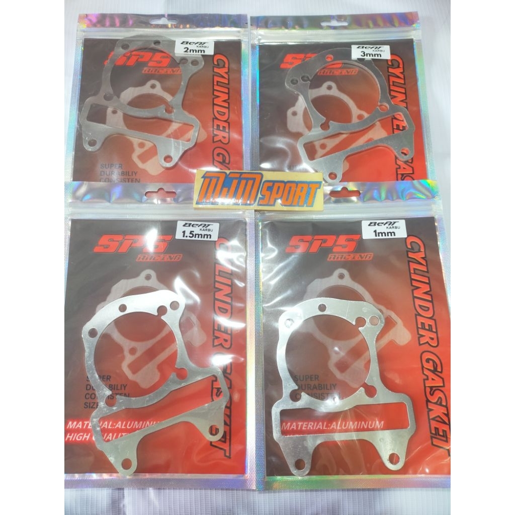 Paking Aluminium gasket Almu Blok Seher Bawah BB Beat Karbu Scoopy Karbu 0,5mm 1mm 1,5mm 2mm 3mm SP5