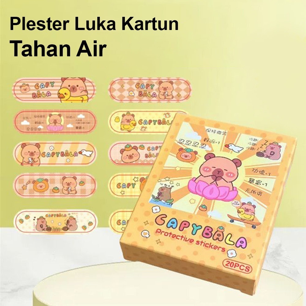 Capibala Band-Aid Stiker Kapibara Berperekat Kartun Beragam Super Lucu dan Menyenangkan