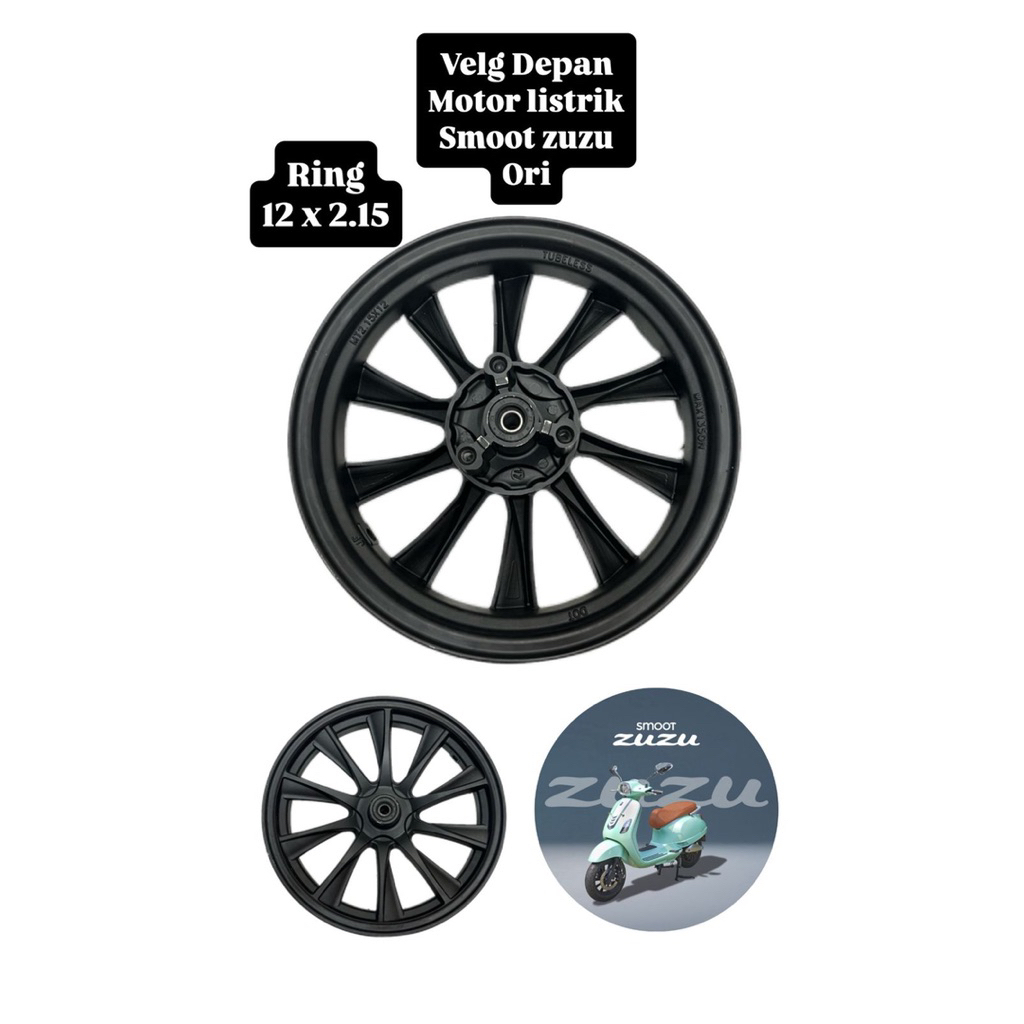 Velg depan motor listrik Smoot Zuzu Ori Ring 12x2.15