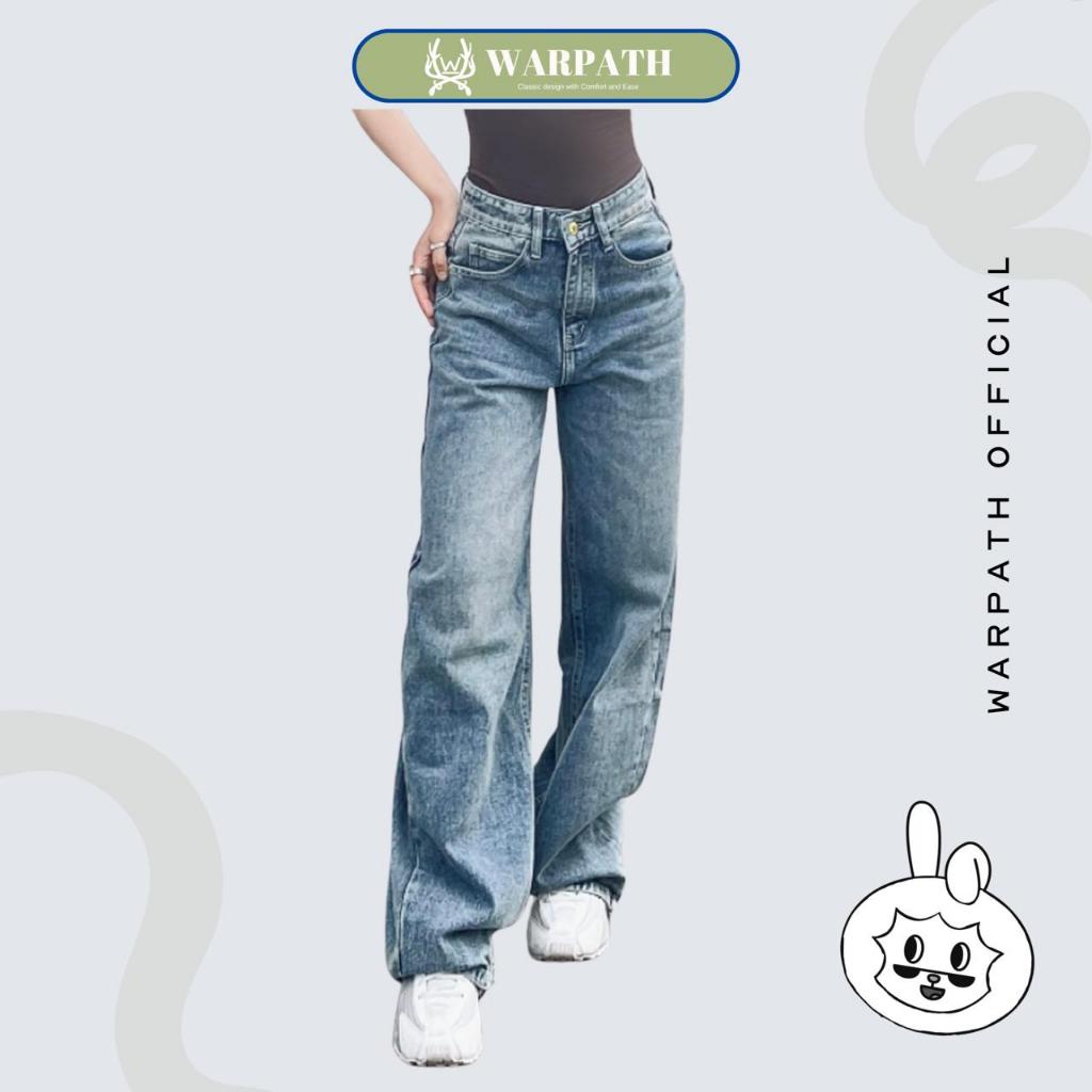 WARPATH -  Celana Highwaist Kulot Loose Jeans  ROVERGY 9872 Retro  Relax Oversize Jeans  Non Stretch