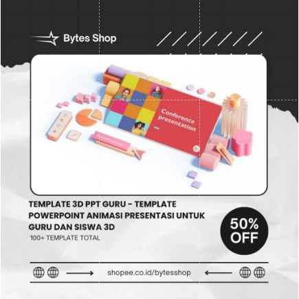 TEMPLATE 3D POWERPOINT GURU - 3D PPT Presentasi Pengajaran Guru Siswa Animasi Video
