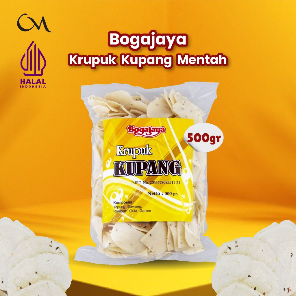 Bogajaya Kerupuk Kupang Mentah 500gr Olahan Kupang Segar Tanpa Pengawet Cocok Untuk Camilan Makan