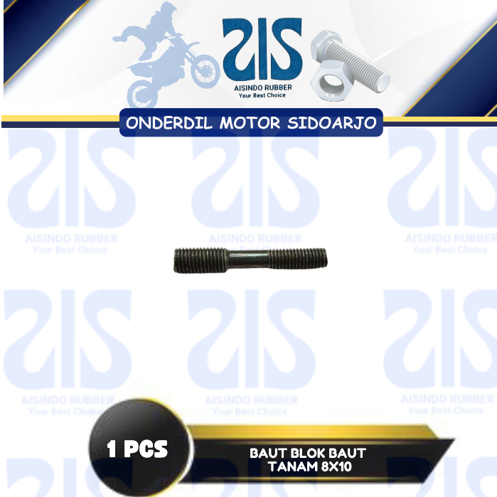 BAUT BLOK BAUT TANAM MANIFOLD 8X10 Baut Tanam / Manifold / Blok Silinder M8x10x56