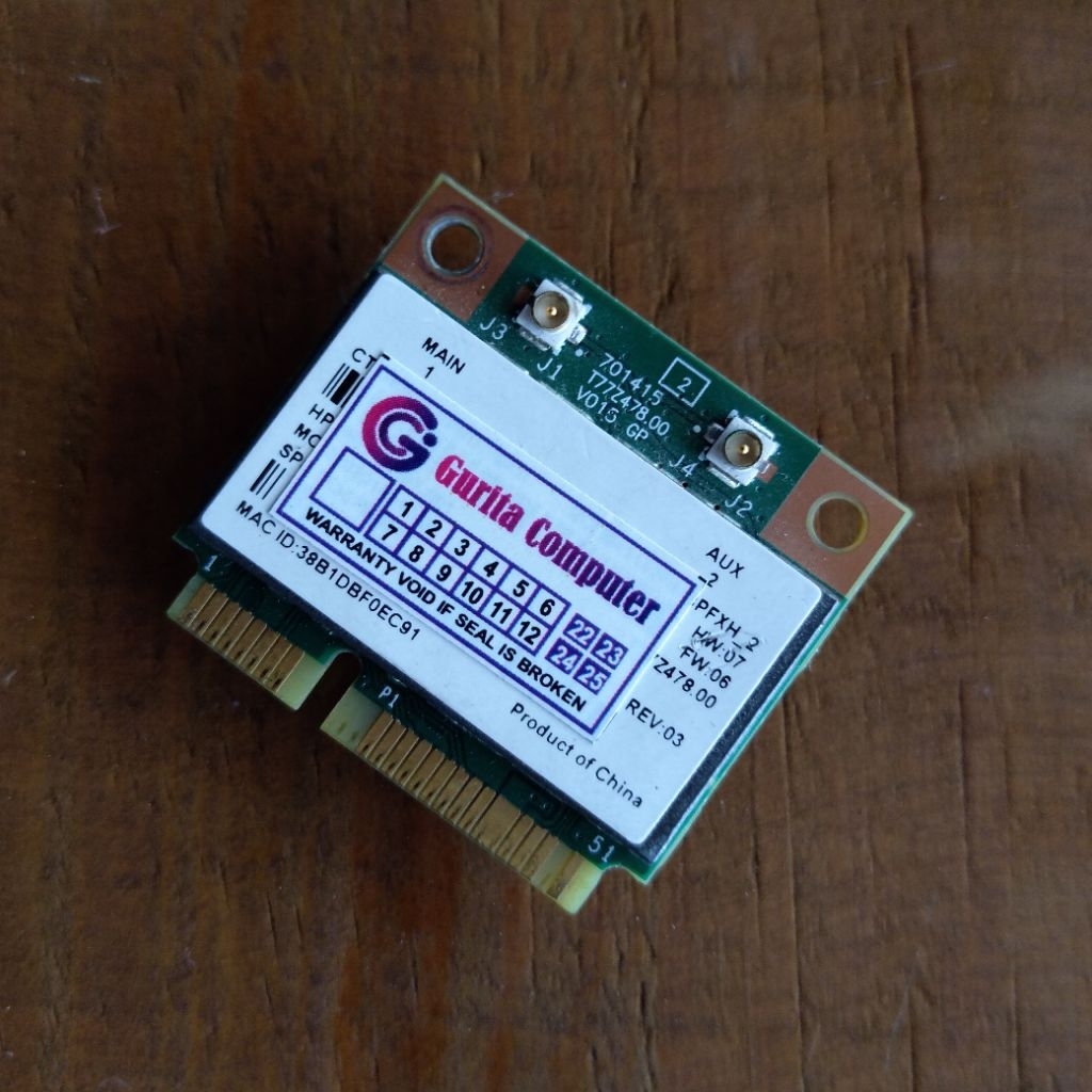 wifi card laptop hp envy 15-k205tx k024tx