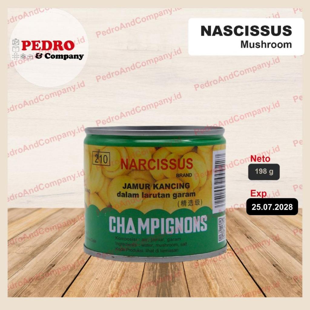 Narcissus mushrooms jamur kancing (198 gr) - jamur dalam kaleng