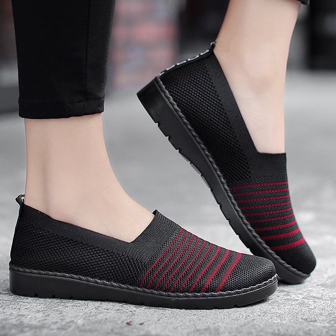 QINGSHUI Fashion Wanita Flats Wanita Sepatu Karet Untuk Wanita