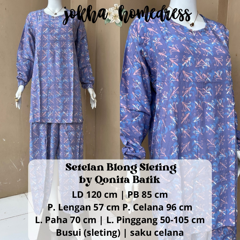 Setelan Tunik Busu Hls by Qonita Batik Pekalongan