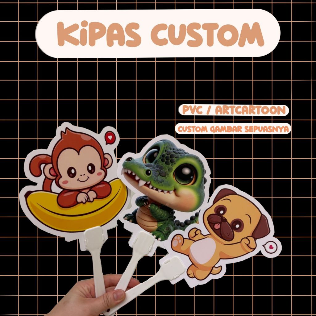 kipas custom / kipas pvc custom / kipas artcartoon custom