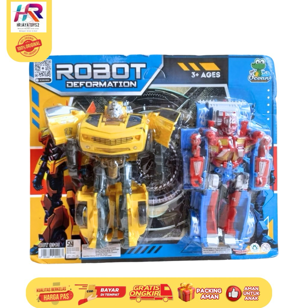 MAINAN ROBOT TRANSFORM / ROBOT DEFORMATION – BISA BERUBAH BENTUK – MAINAN ANAK LAKI PEREMPUAN