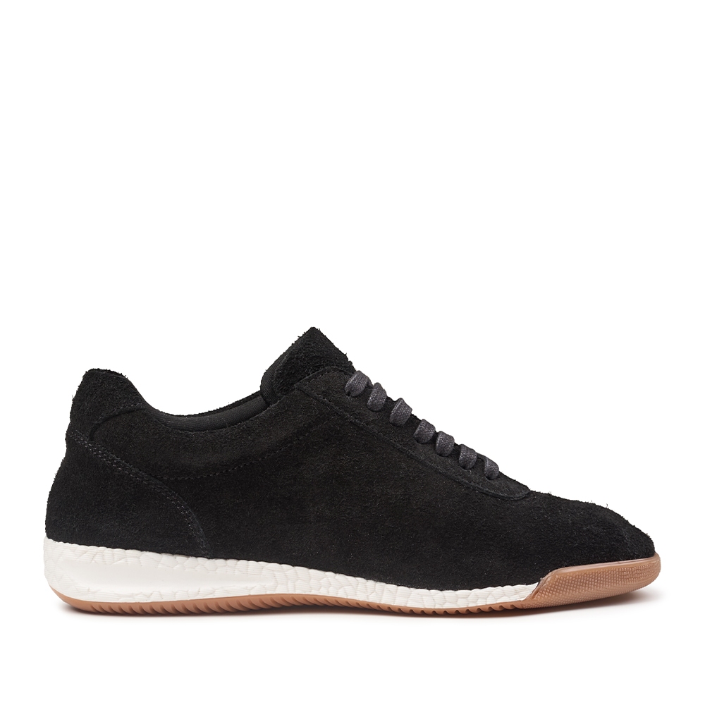 Prabu - Nely Black Sepatu Kulit Suede Sneakers Wanita Hitam