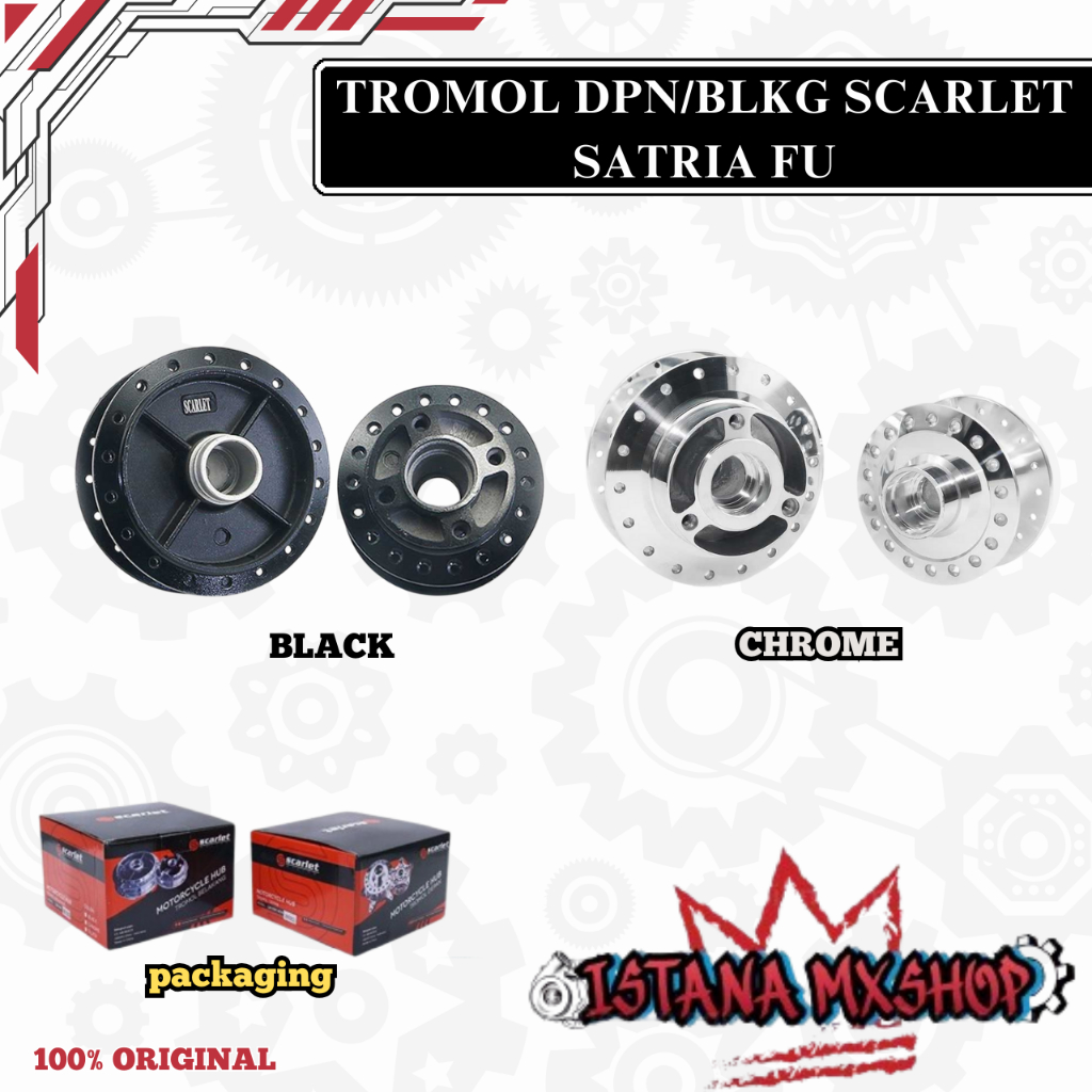 Tromol Depan & Belakang [ Satria FU ] " Original Scarlet "