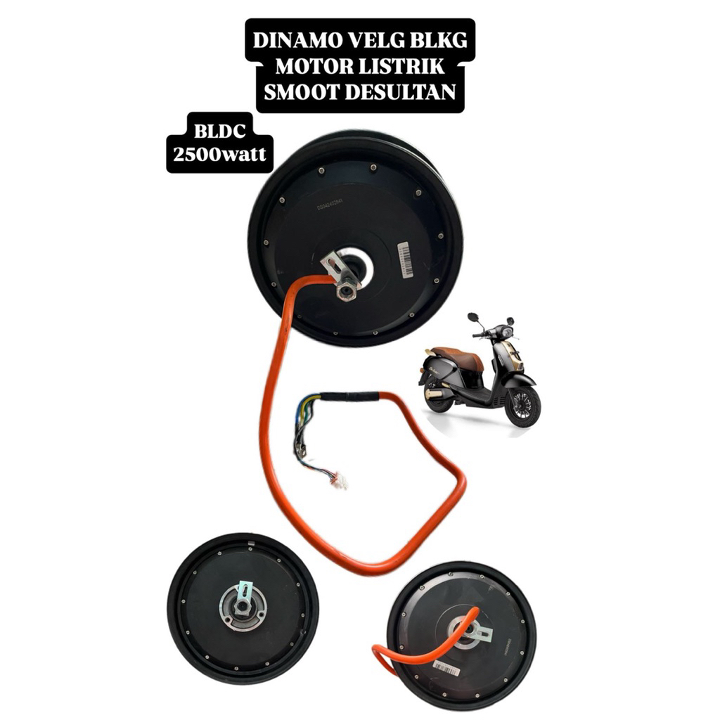 Dinamo BLCD 2500watt Velg belakang motor listrik Smoot De Sultan