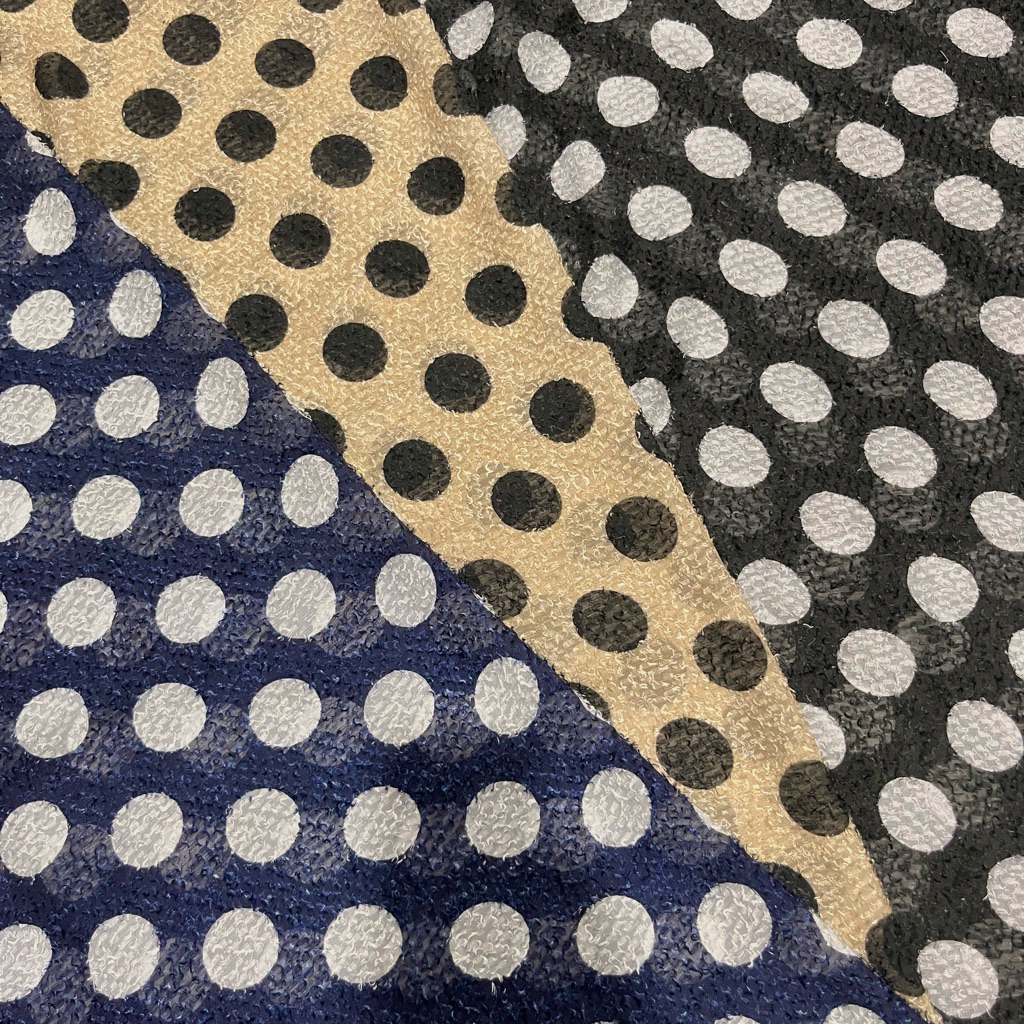 kain sifon silk embos motif polkadot bulu bulu - kain sifon silk motif polka