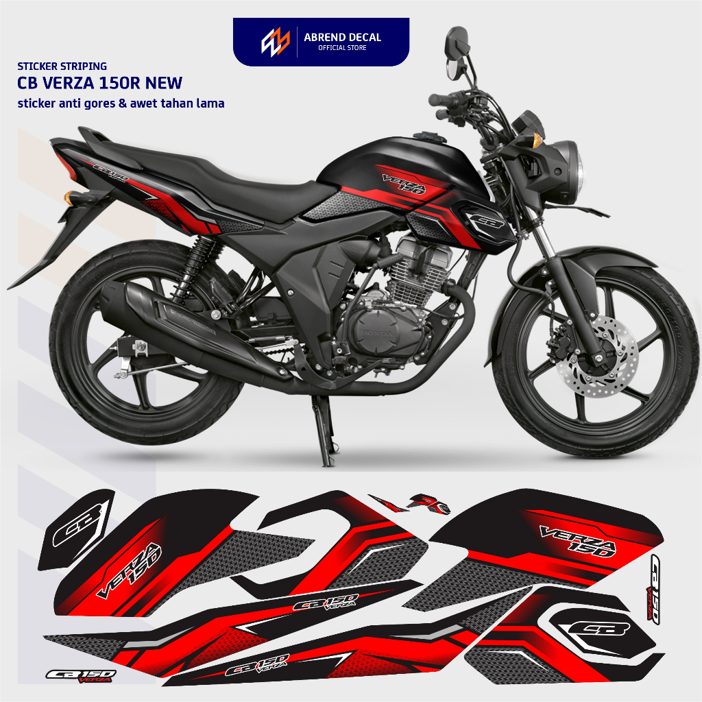 Striping Verza 150 New Grafis Request / Stiker Motor CB Verza 2022 / Sticker Vinyl Anti Gores Decal